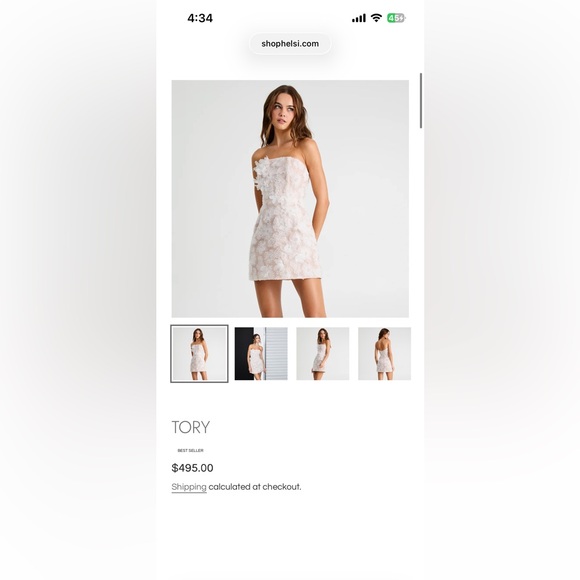 helsi tory strapless beaded floral mesh mini dress HELSI Frida Beaded Floral Appliqu Mini Dress White